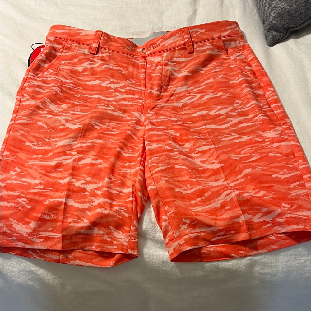 Greg Norman Collection Orange Golf Shorts